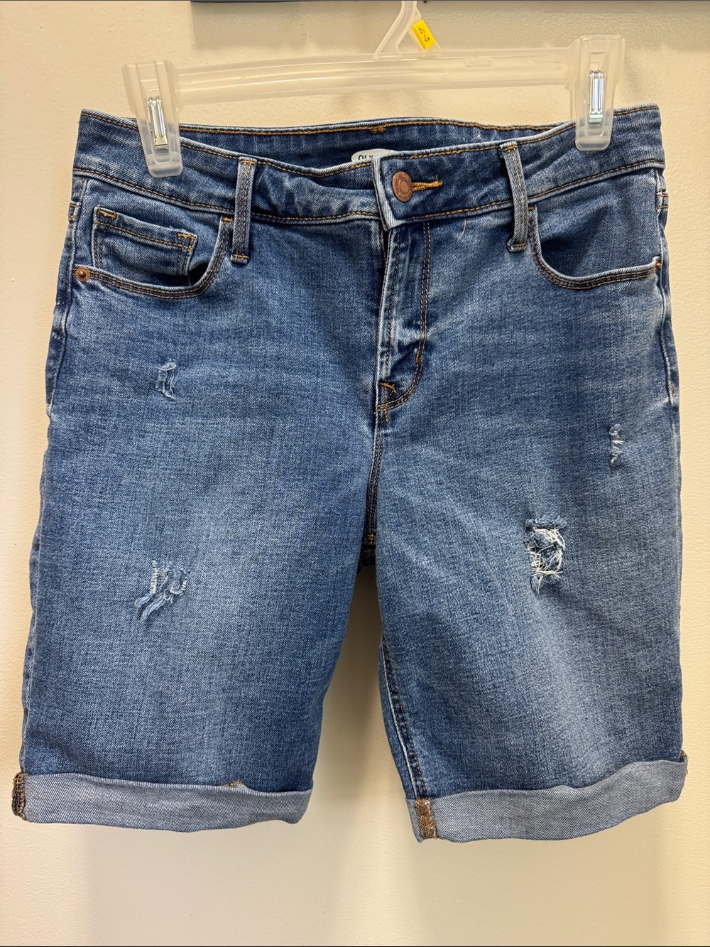 Old Navy Blue Denim Shorts with Contrast Stitching